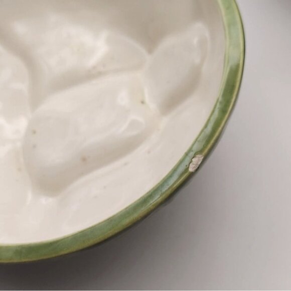 Vintage Holland Mold Cabbage Lettuce Serving Bowl W/ Lid Ceramic MCM Vegetables - Picture 5 of 12